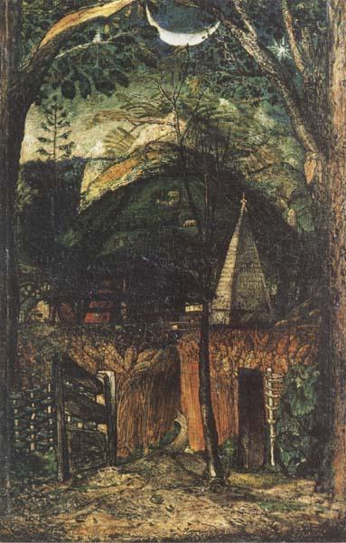 Samuel Palmer A Hilly Scene oil painting image